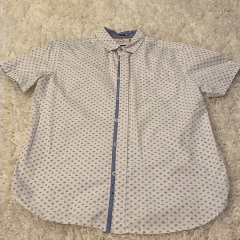 Denim & Flower Button Down Shirt